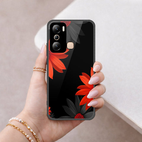 Infinix Hot 20i Cover - Floral Series 2 - HQ Ultra Shine Premium Infinity Glass Soft Silicon Borders Case