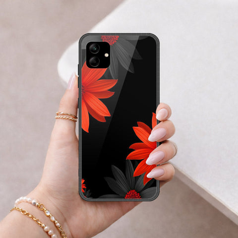 Samsung Galaxy A04e Cover - Floral Series 2 - HQ Ultra Shine Premium Infinity Glass Soft Silicon Borders Case