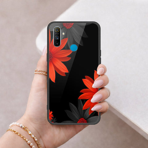 Realme 5i Cover - Floral Series 2 - HQ Ultra Shine Premium Infinity Glass Soft Silicon Borders Case