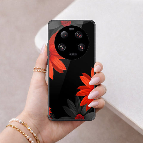 Xiaomi 13 Ultra Cover - Floral Series 2 - HQ Ultra Shine Premium Infinity Glass Soft Silicon Borders Case