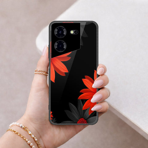 Tecno Pova 5 Pro Cover - Floral Series 2 - HQ Ultra Shine Premium Infinity Glass Soft Silicon Borders Case