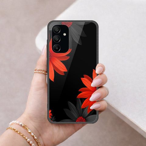 Samsung Galaxy A15 4GCover - Floral Series 2 - HQ Ultra Shine Premium Infinity Glass Soft Silicon Borders Case