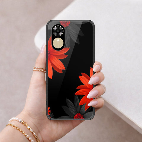 Oppo A17k Cover - Floral Series 2 - HQ Ultra Shine Premium Infinity Glass Soft Silicon Borders Case