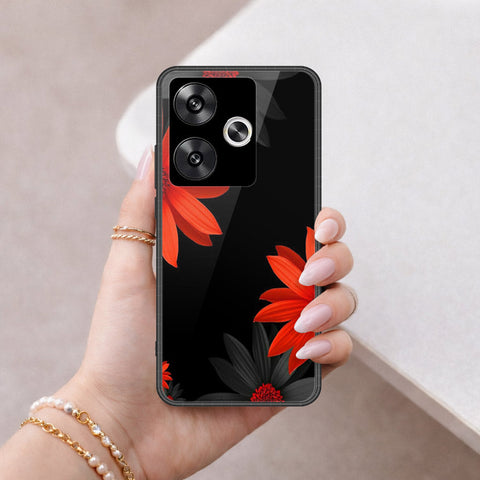 Xiaomi Poco F6 Cover - Floral Series 2 - HQ Ultra Shine Premium Infinity Glass Soft Silicon Borders Case