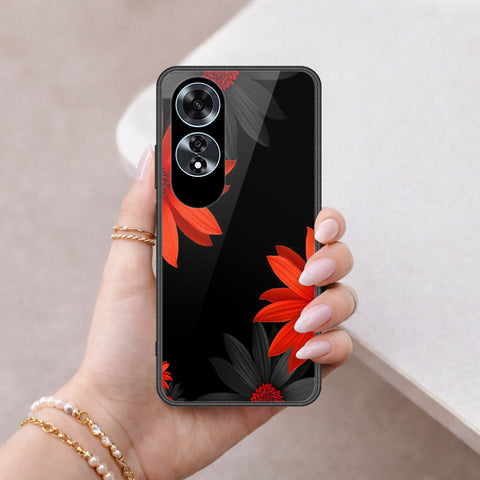 Oppo A60 Cover - Floral Series 2 - HQ Ultra Shine Premium Infinity Glass Soft Silicon Borders Case