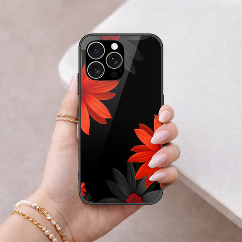 IPhone 15 Pro Cover - Floral Series 2 - HQ Ultra Shine Premium Infinity Glass Soft Silicon Borders Case