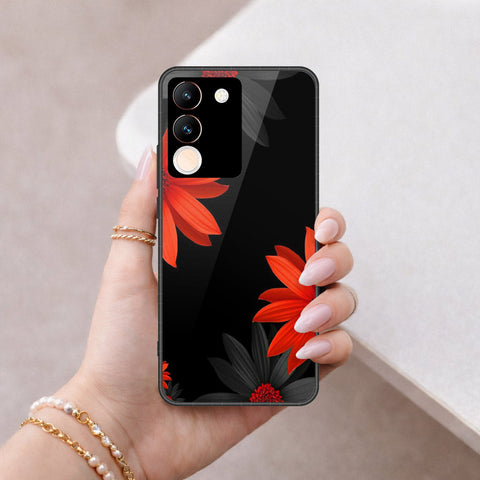 Vivo Y200 5G Cover - Floral Series 2 - HQ Ultra Shine Premium Infinity Glass Soft Silicon Borders Case