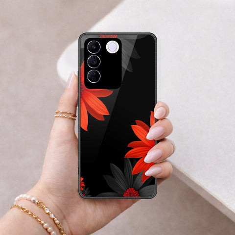 Vivo S16e Cover - Floral Series 2 - HQ Ultra Shine Premium Infinity Glass Soft Silicon Borders Case