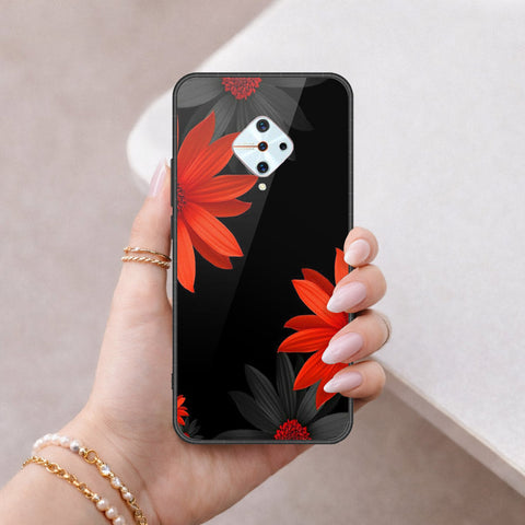 Vivo Y9s Cover - Floral Series 2 - HQ Ultra Shine Premium Infinity Glass Soft Silicon Borders Case