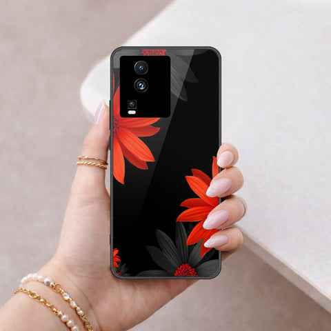 Vivo iQOO Neo 7 Cover - Floral Series 2 - HQ Ultra Shine Premium Infinity Glass Soft Silicon Borders Case