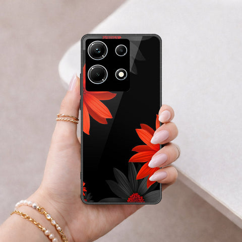 Infinix Note 30 Cover - Floral Series 2 - HQ Ultra Shine Premium Infinity Glass Soft Silicon Borders Case