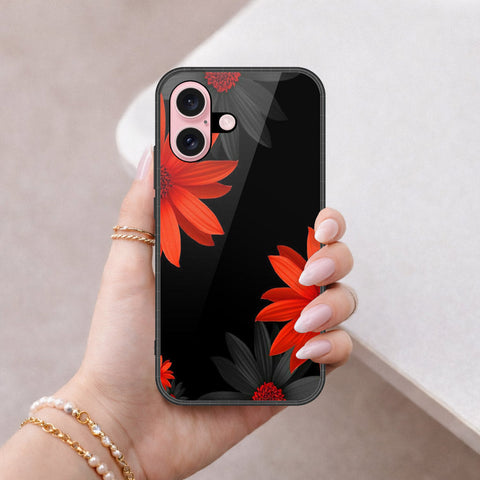 iPhone 16 Plus - Floral Series 2 - HQ Ultra Shine Premium Infinity Glass Soft Silicon Borders Case