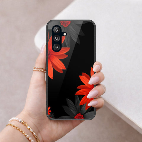 Samsung Galaxy A57 Cover - Floral Series 2 - HQ Ultra Shine Premium Infinity Glass Soft Silicon Borders Case