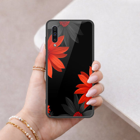 Samsung Galaxy A5 2018 Cover - Floral Series 2 - HQ Ultra Shine Premium Infinity Glass Soft Silicon Borders Case