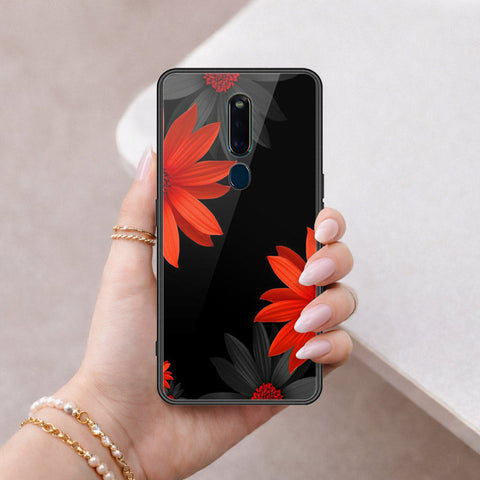 Oppo R19 Cover - Floral Series 2 - HQ Ultra Shine Premium Infinity Glass Soft Silicon Borders Case