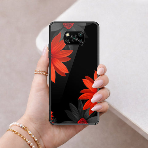 Xiaomi Poco X3 NFC Cover - Floral Series 2 - HQ Ultra Shine Premium Infinity Glass Soft Silicon Borders Case