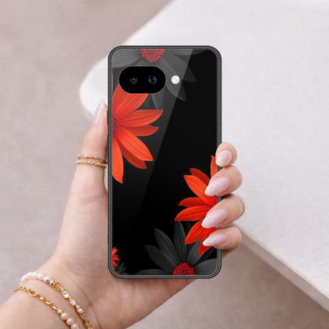 Google Pixel 9a Cover - Floral Series 2 - HQ Ultra Shine Premium Infinity Glass Soft Silicon Borders Case