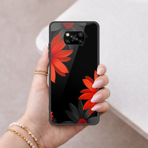 Xiaomi Poco X3 Pro Cover - Floral Series 2 - HQ Ultra Shine Premium Infinity Glass Soft Silicon Borders Case