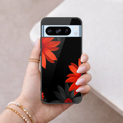 Google Pixel 8 Pro Cover - Floral Series 2 - HQ Ultra Shine Premium Infinity Glass Soft Silicon Borders Case