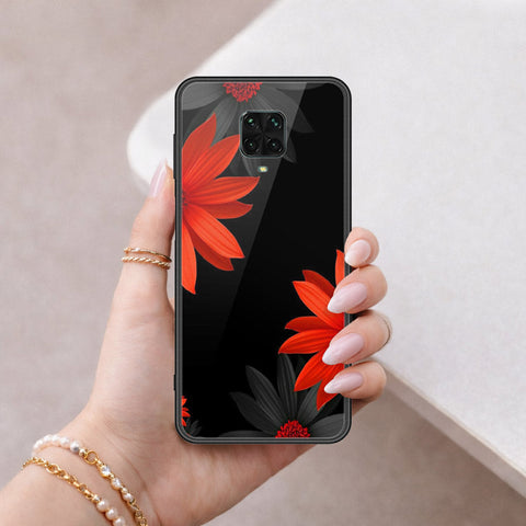 Xiaomi Redmi Note 9S Cover - Floral Series 2 - HQ Ultra Shine Premium Infinity Glass Soft Silicon Borders Case