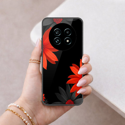 Realme 13 Plus 5G Cover - Floral Series 2 - HQ Ultra Shine Premium Infinity Glass Soft Silicon Borders Case