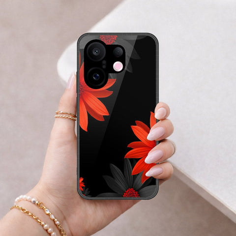 Vivo X200 FE Cover - Floral Series 2 - HQ Ultra Shine Premium Infinity Glass Soft Silicon Borders Case
