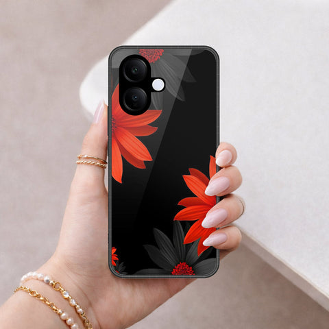 Vivo Y300 Cover - Floral Series 2 - HQ Ultra Shine Premium Infinity Glass Soft Silicon Borders Case