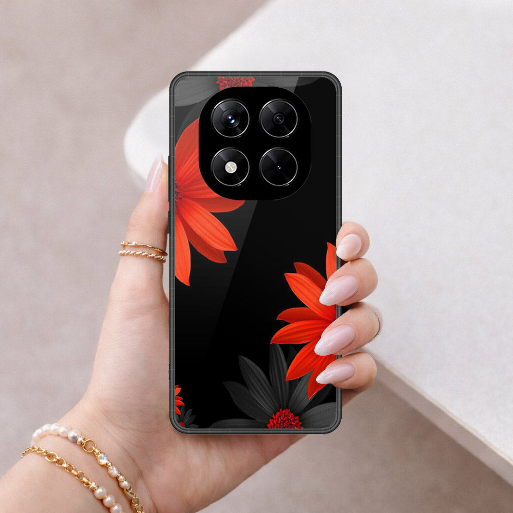 Xiaomi Redmi Note 14 Pro 4G Cover - Floral Series 2 - HQ Ultra Shine Premium Infinity Glass Soft Silicon Borders Case (Fast Delivery)(AW)