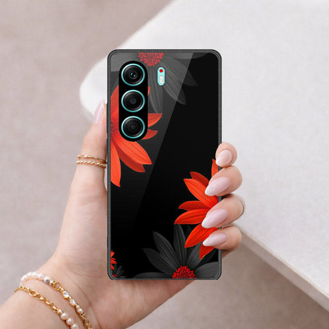 Tecno Camon 40 Pro 5G Cover - Floral Series 2 - HQ Ultra Shine Premium Infinity Glass Soft Silicon Borders Case