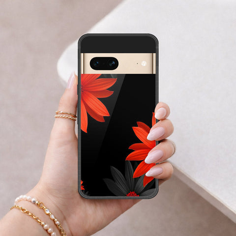 Google Pixel 7 Cover - Floral Series 2 - HQ Ultra Shine Premium Infinity Glass Soft Silicon Borders Case