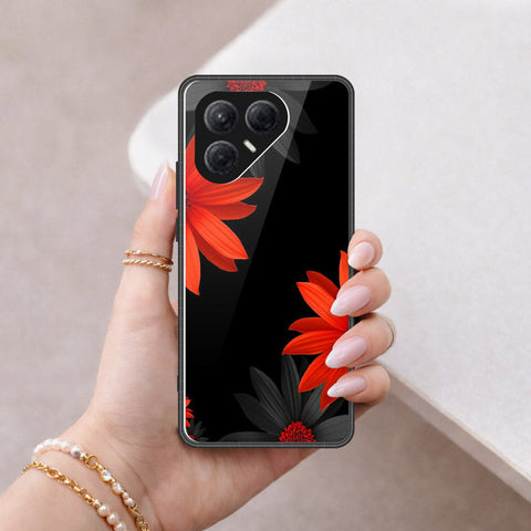 Tecno Pova 7 4G Cover - Floral Series 2 - HQ Ultra Shine Premium Infinity Glass Soft Silicon Borders Case