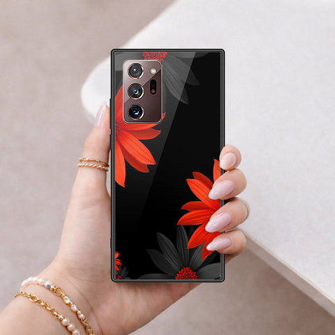 Samsung Galaxy Note 20 Ultra Cover - Floral Series 2 - HQ Ultra Shine Premium Infinity Glass Soft Silicon Borders Case
