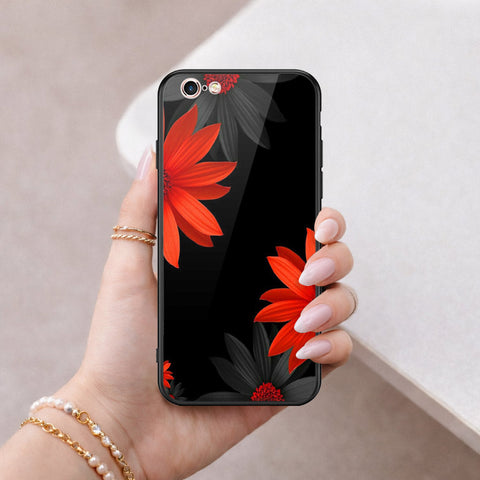 iPhone 6S / 6 Cover - Floral Series 2 - HQ Ultra Shine Premium Infinity Glass Soft Silicon Borders Case