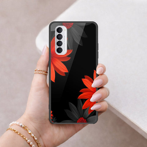 Oppo Reno 4 Pro Cover - Floral Series 2 - HQ Ultra Shine Premium Infinity Glass Soft Silicon Borders Case