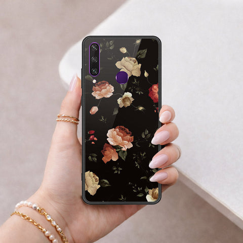 Huawei Y6p Cover - Floral Series 2 - HQ Ultra Shine Premium Infinity Glass Soft Silicon Borders Case