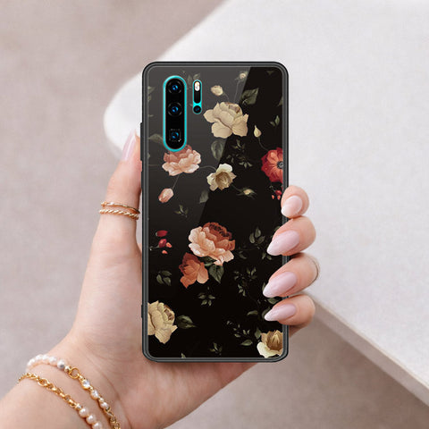 Huawei P30 Pro Cover - Floral Series 2 - HQ Ultra Shine Premium Infinity Glass Soft Silicon Borders Case