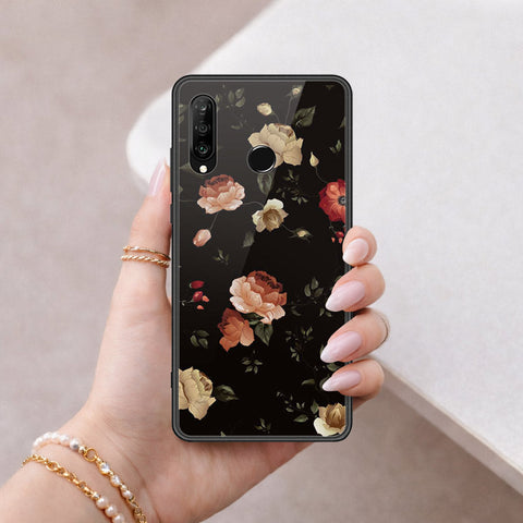 Huawei Nova 4e Cover - Floral Series 2 - HQ Ultra Shine Premium Infinity Glass Soft Silicon Borders Case