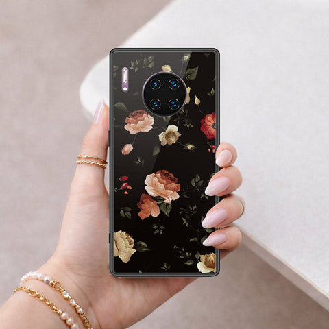 Huawei Mate 30 Pro Cover - Floral Series 2 - HQ Ultra Shine Premium Infinity Glass Soft Silicon Borders Case