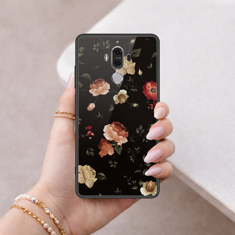 Huawei Mate 9 Cover - Floral Series 2 - HQ Ultra Shine Premium Infinity Glass Soft Silicon Borders Case
