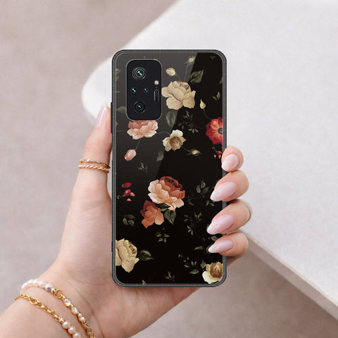 Xiaomi Redmi Note 10 Pro 4G Cover - Floral Series 2 - HQ Ultra Shine Premium Infinity Glass Soft Silicon Borders Case