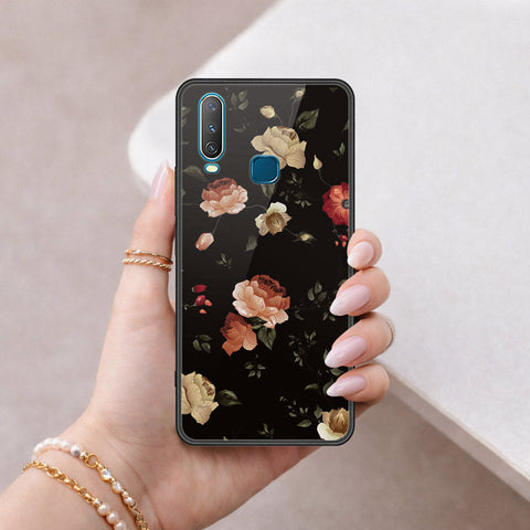Vivo Y12 Cover - Floral Series 2 - HQ Ultra Shine Premium Infinity Glass Soft Silicon Borders Case