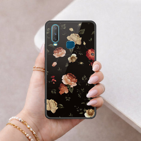 Vivo Y15 Cover - Floral Series 2 - HQ Ultra Shine Premium Infinity Glass Soft Silicon Borders Case