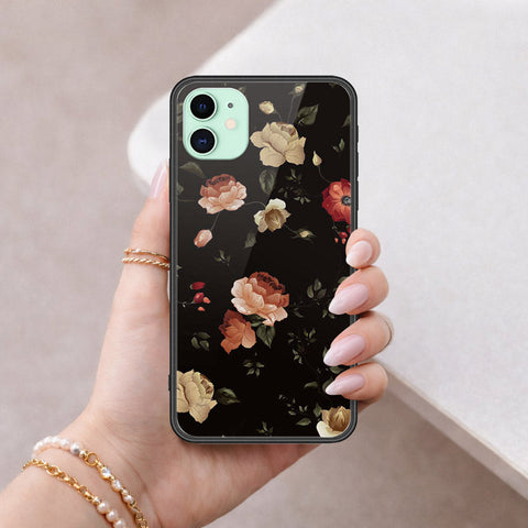 iPhone 11 - Floral Series 2 - HQ Ultra Shine Premium Infinity Glass Soft Silicon Borders Case