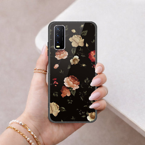 Vivo Y11s Cover - Floral Series 2 - HQ Ultra Shine Premium Infinity Glass Soft Silicon Borders Case