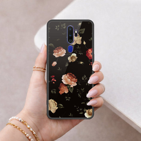 Oppo A9 2020 Cover - Floral Series 2 - HQ Ultra Shine Premium Infinity Glass Soft Silicon Borders Case