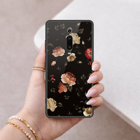 Xiaomi Mi 9T Cover - Floral Series 2 - HQ Ultra Shine Premium Infinity Glass Soft Silicon Borders Case