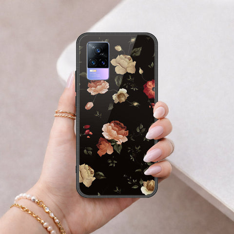 Vivo V21e Cover - Floral Series 2 - HQ Ultra Shine Premium Infinity Glass Soft Silicon Borders Case