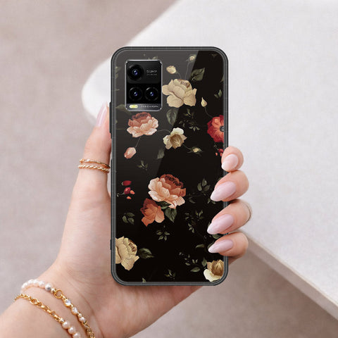 Vivo Y33s Cover - Floral Series 2 - HQ Ultra Shine Premium Infinity Glass Soft Silicon Borders Case