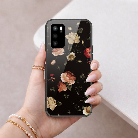 Oppo A16 Cover - Floral Series 2 - HQ Ultra Shine Premium Infinity Glass Soft Silicon Borders Case