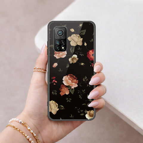 Xiaomi Mi 10T Pro Cover - Floral Series 2 - HQ Ultra Shine Premium Infinity Glass Soft Silicon Borders Case